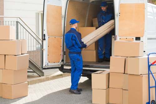 Moving team preparing boxes for a Catford home relocation