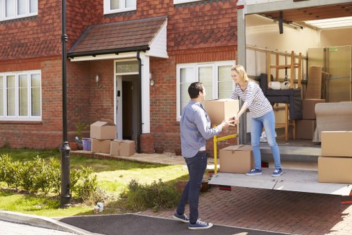 Local removals team working in a Catford residential street