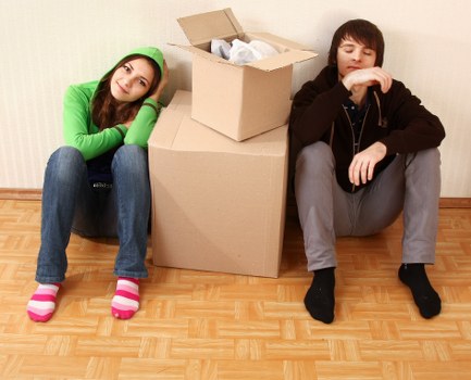 Catford house move with packed boxes and furniture being carried