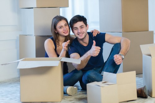 Careful loading of household items during a Catford house move