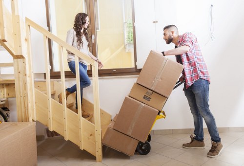 Professional truck used for a house move in Catford