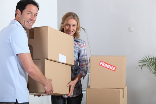 Boxes and furniture prepared for local removals in Catford