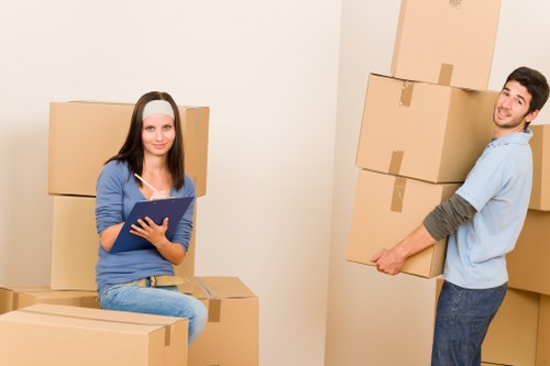 Professional movers loading household items for a Catford relocation